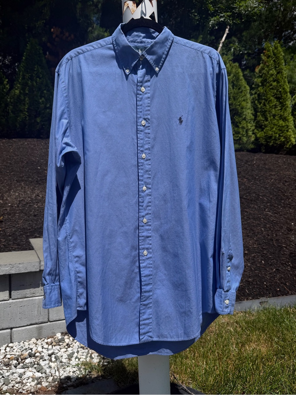 Ralph Lauren Men’s Light Blue Yarmouth Button-Down Dress Shirt